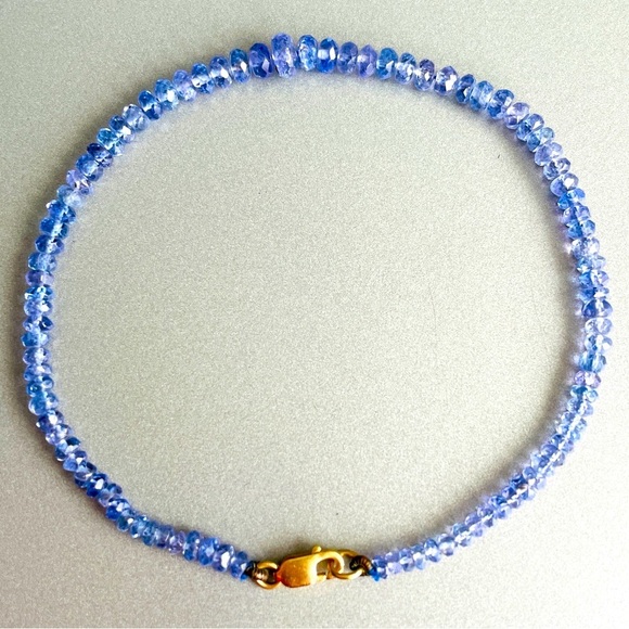 Natural Tanzanite Faceted Gemstone Bracelet - Picture 1 of 8